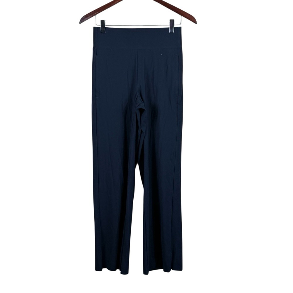 Athleta Womens Cosmic Pants Size XSP Navy Blue Wide Leg Pull On Stretch Casual‎